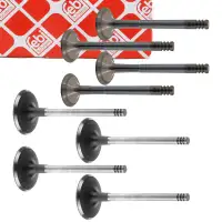 4x febi 19958+19960 Einlassventil + 4x Auslassventil f&uuml;r AUDI A6 4A C4 2.0 100/107/115 PS