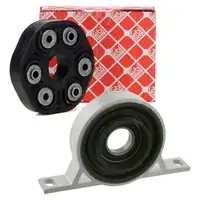 febi Hardyscheibe + Mittellager Kardanwelle für BMW X3 E83 2.0d 150 PS M47 ab 05.2006