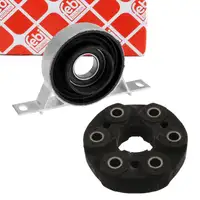 febi Hardyscheibe + Mittellager Kardanwelle für BMW 3er E46 330d 184/204 M57 mit Automatik