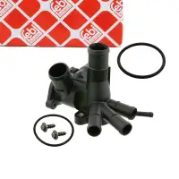 febi K&uuml;hlmittelflansch + Dichtung f&uuml;r VW Golf 2 Polo 86C SEAT Ibiza 2 1.0 1.3 030121117L
