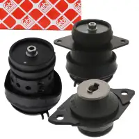 3x febi Motorlager f&uuml;r VW Golf 3 Vento SEAT Cordoba Ibiza 2 1.6 75 PS vorne + hinten