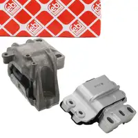 2x febi Motorlager f&uuml;r VW Golf 5 6 Touran 8P Leon Octavia 2 1.8 TSI 2.0 FSI mit Schaltung