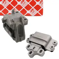 2x febi Motorlager f&uuml;r VW Golf 6 Touran Altea Leon 1P Octavia 2 Yeti 1.6/2.0 TDI mit