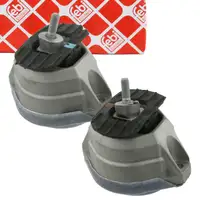 2x febi Motorlager Hydrolager f&uuml;r BMW 5er E60 E61 6er E63 E64 M54 N52 N54 links + rechts