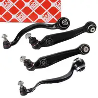 4x febi Querlenker Lenker + Traggelenk f&uuml;r BMW X5 F15 X6 Vorderachse vorne + hinten unten