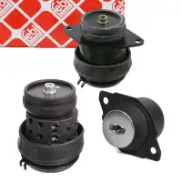 3x febi Motorlager Hydrolager f&uuml;r VW Golf 3 Vento Caddy 2 1.8 75/90 PS vorne + hinten
