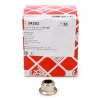 50x febi 24383 Mutter Sechskantmutter mit Bund M12x1,75mm f&uuml;r FORD
