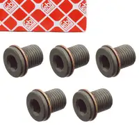 5x febi 104309 &Ouml;lablassschraube M14x15 + Dichtring f&uuml;r VW Fox 1.4 75 PS N90856001