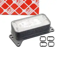 febi 105945 Oil Cooler + Gaskets for BMW F20, F21, E90-93, F30-34, F32-36, F10, F11, N47