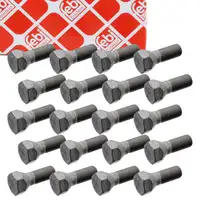20x febi 19335 Radschraube M12x125mm f&uuml;r FIAT Barchetta Cinquecento Panda Seicento Tempra