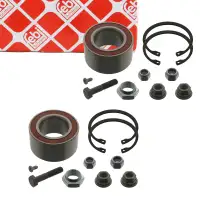 2x febi 03662 Radlagersatz Radlager f&uuml;r VW Golf 2 3 Polo Passat Vento SEAT Ibiza 2 vorne