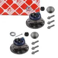 2x febi 24164 Radlagersatz Radnabe f&uuml;r OPEL Astra G H Zafira A vorne 5-Loch Felge 1603211