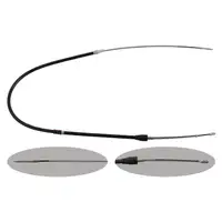 febi Handbremsseil Bremsseil für VW Lupo SEAT Arosa mit Trommelbremse hinten 6X0609721H