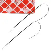 2x febi 12303 Handbremsseil f&uuml;r BMW 5er E34 Limo + Touring mit Scheibenbremse hinten