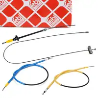 4x febi Handbremsseil f&uuml;r OPEL Vivaro A RENAULT Trafic 2 langer Radstand vorne + hinten