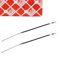 2x febi 14208 Handbremsseil Bremsseil f&uuml;r VW Polo Derby 86 86c AUDI 50 hinten 867609701