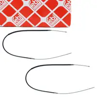 2x febi 14236 Handbremsseil Feststellbremse f&uuml;r VW Golf 3 Vento mit Trommelbremse hinten