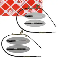 2x febi Handbremsseil Bremsseil Feststellbremse f&uuml;r VW Passat B5 B5.5 hinten