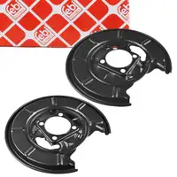 2x febi Spritzblech Ankerblech Abdeckblech Bremsscheibe f&uuml;r MERCEDES W169 W245 hinten