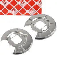 2x febi Spritzblech Ankerblech Abdeckblech Bremsscheibe f&uuml;r BMW 5er E60 6er E63 E64 hinten