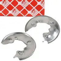 2x febi Spritzblech Bremsscheibe f&uuml;r AUDI A4 B8 A5 8T 8F A6 C7 A7 4G Q5 8RB hinten