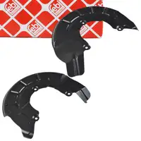 2x febi Spritzblech Bremsscheibe f&uuml;r VW Polo 4 5 8X Ibiza 3 4 Mii Citigo Fabia 1 2 vorne