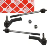 2x febi PROKIT Tie Rod + Tie Rod End for FORD Mondeo 4, MK4, Galaxy, S-Max WA6 (Front)