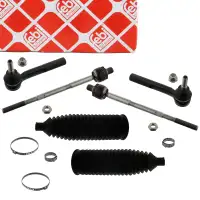 2x febi Spurstange + Spurstangenkopf + Lenkmanschette f&uuml;r OPEL Astra H vorne