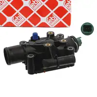 febi 34977 Thermostat + Geh&auml;use + Sensor f&uuml;r CITROEN C2 C3 C4 PEUGEOT 206 207 1.4/1.6 16V