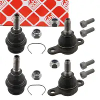 4x febi Traggelenk f&uuml;r VW Transporter T4 ab Fgst.-Nr. 70-T-200 000 vorne unten + oben