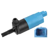 febi Single-pump Washer Fluid Pump for CITROEN C2, C3, C4, C5, C8, RENAULT, PEUGEOT 207, 307, FIAT