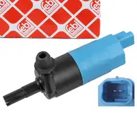 febi Single-pump Washer Fluid Pump for CITROEN C2, C3, C4, C5, C8, RENAULT, PEUGEOT 207, 307, FIAT