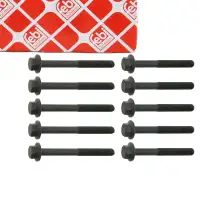 10x febi 14304 Zylinderkopfschraube f&uuml;r CITROEN Jumpy FIAT Punto 176 Scudo PEUGEOT Expert