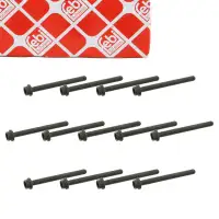 13x febi 26435 Zylinderkopfschraube f&uuml;r VW Golf 4 5 R32 Phaeton T5 A3 TT 3.2 V6 022103384L
