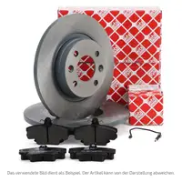 febi Brake Discs + Brake Pads + Sensor for MERCEDES Viano Vito/Mixto W639 (Rear)