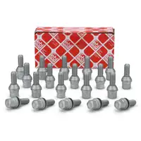 20x febi 36254 Radbolzen Radschrauben M12x1,5mm 27mm f&uuml;r DACIA RENAULT