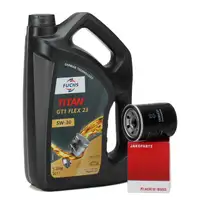 5 Liter FUCHS Motor&ouml;l 5W30 + HERTH+BUSS &Ouml;lfilter f&uuml;r SUZUKI Ignis Jimny Swift SX4