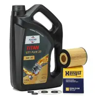 5L FUCHS Motor&ouml;l 5W30 + HENGST &Ouml;lfilter f&uuml;r OPEL Astra H J Corsa D Mokka Zafira B 1.7 CDTi