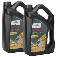 10L 10 Liter FUCHS TITAN GT1 FLEX 5 0W-20 0W20 Motoröl Öl für BMW LL-17 FE+ MB 229.71