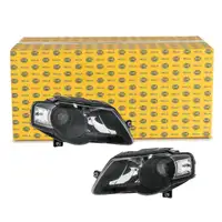 HELLA 1EL247014831 HALOGEN H7 Scheinwerfer + Stellmotor Satz f&uuml;r VW Passat 3C B6