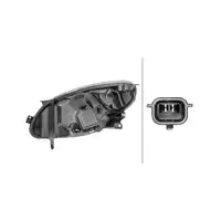 HELLA 1E7271510-321 H4 Halogen Headlight for Renault Twingo 2 (up to December 2011), right side
