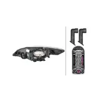 HELLA 1EB354996021 HALOGEN H7/H1 Scheinwerfer f&uuml;r FORD Mondeo 4 MK4 11.2010 rechts 1743711