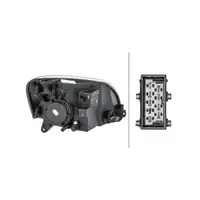 HELLA HALOGEN H4 Scheinwerfer + Leuchtmittel f&uuml;r CITROEN Berlingo Partner ab 11.2002 links