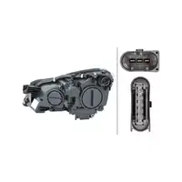 HELLA 1EL008821021 Halogen Headlight + Bulb for Mercedes CLS (Right Side) 2198200261