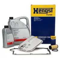 HENGST Hydraulikfilter + Dichtung + 6L febi Getriebeöl für MERCEDES W176 W246 C117 X117