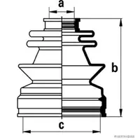 HERTH+BUSS JAKOPARTS Achsmanschetten Satz f&uuml;r NISSAN LUCINO vorne GETRIEBESEITIG