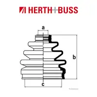 HERTH+BUSS JAKOPARTS Achsmanschetten Satz f&uuml;r KIA CARNIVAL I II NISSAN vorne