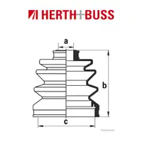 HERTH+BUSS JAKOPARTS Axle Boot Set for NISSAN Almera (1 front, wheel side)