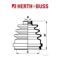 HERTH+BUSS JAKOPARTS Achsmanschetten Satz f&uuml;r NISSAN PRIMERA P10 P11 vorne RADS