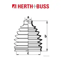 HERTH+BUSS JAKOPARTS Front Axle Boot Set for NISSAN ALMERA II (Wheel Side)